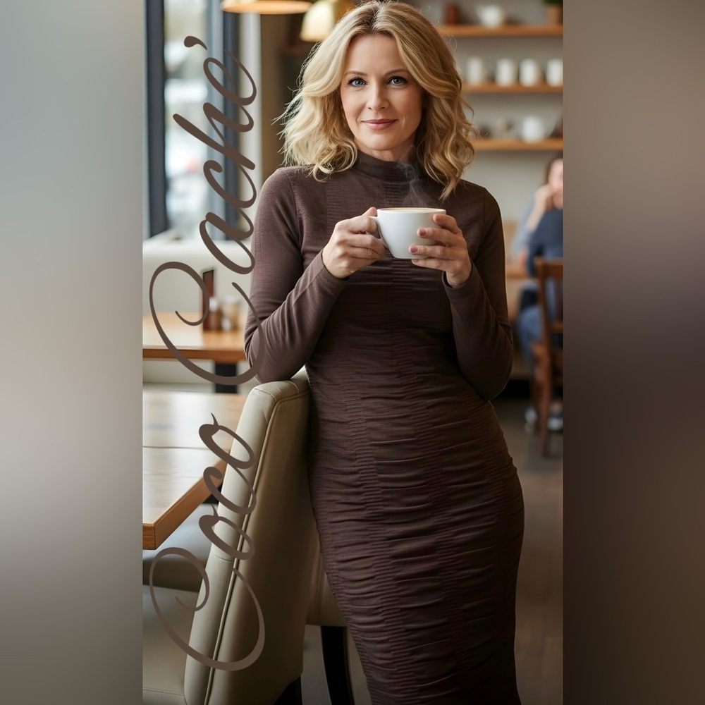 Brown Bodycon Sweater Dress